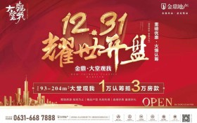 高台近水，堂堂大宅！艺术殿堂，顶级豪宅！金鼎大堂观我正式开盘！