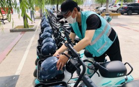 聊城共享电单车完成配盔 为市民安全出行保驾护航